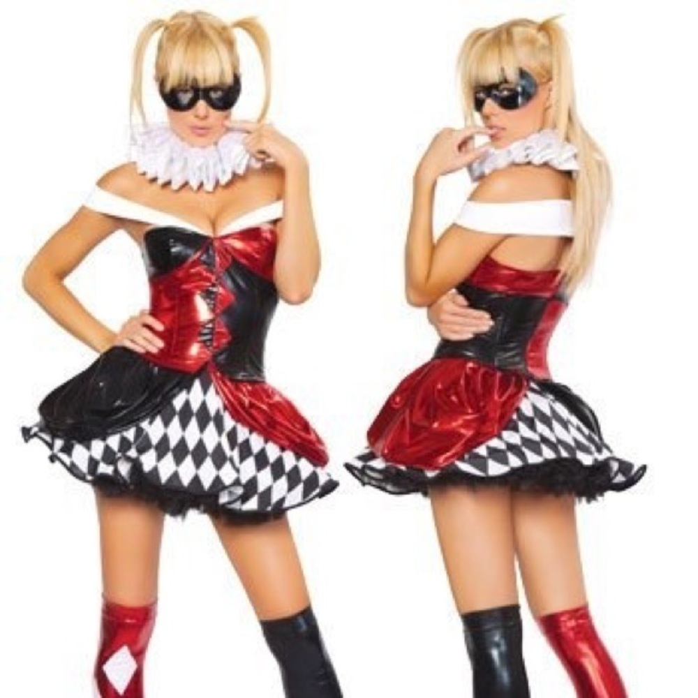 Roma sexy clown costume (Harley Quinn) OBO ❤️🖤